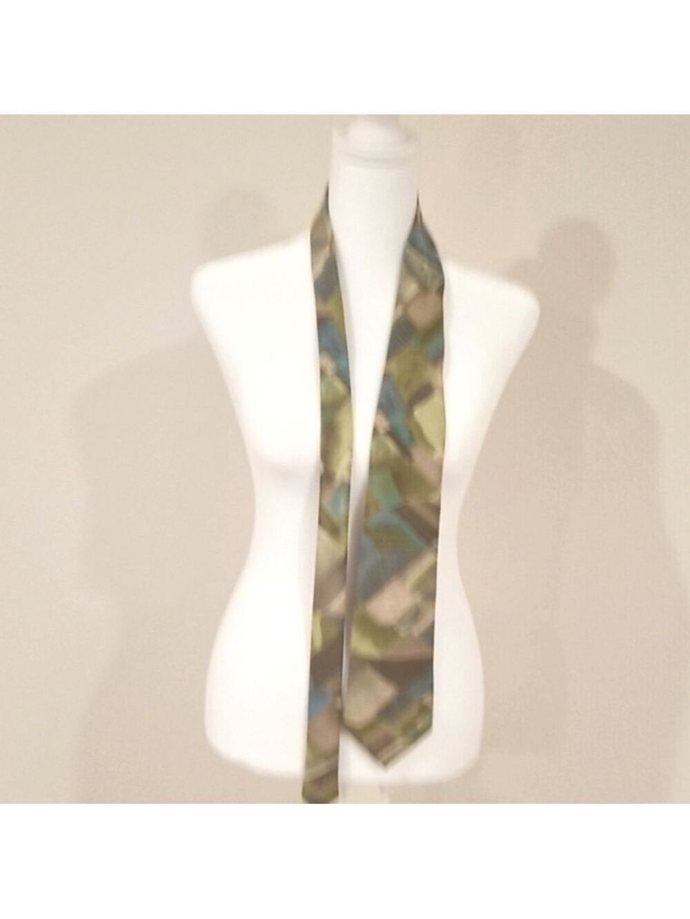 Yves Saint Laurent Silk Geometric Tie - Picture 3 of 5